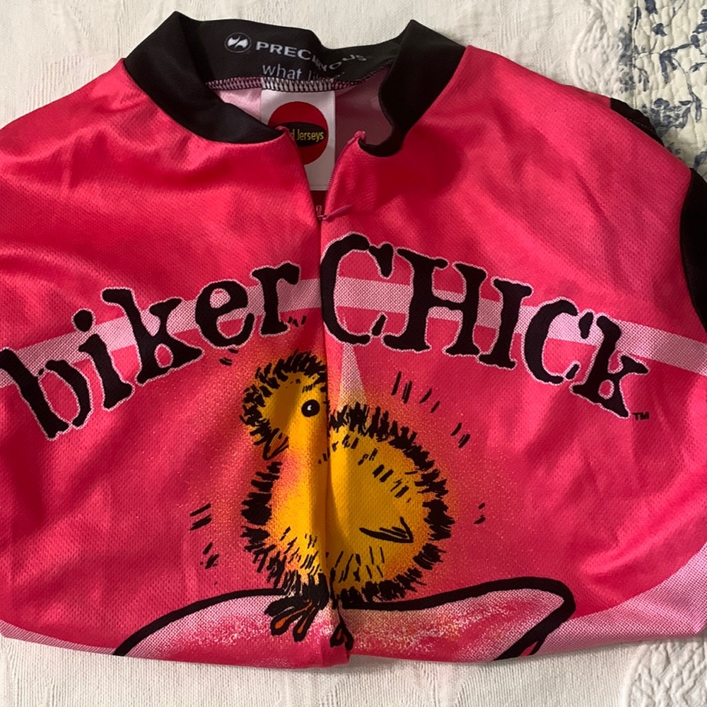 Precarious biking shirt Biker Chick